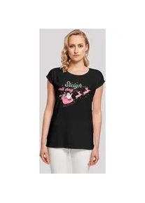 T-Shirt F4NT4STIC "Sleigh all day Santas Reindeers" Gr. XL, schwarz Damen Shirts Premium Qualität, Weihnachts-Kollection