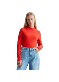 Marc O'Polo Langarmshirt MARC O'POLO DENIM "aus Organic Cotton-Stretch-Jersey" Gr. XXS, rot Damen Shirts