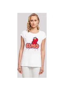 T-Shirt F4NT4STIC "Sesamstraße Elmo NO" Gr. 3XL, weiß Damen Shirts Premium Qualität, Weihnachts-Kollection