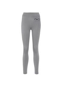 Nike Swoosh Leggings Damen - grau - Gr. S - Baumwolle/Polyester/Elastan