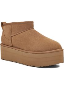 UGG Australia Ugg Classic Ultra Mini Platform Stiefel Damen - beige - Gr. 41 - Leder