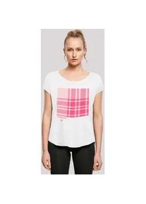 T-Shirt F4NT4STIC "Karo Pink" Gr. 4XL, weiß Damen Shirts Print