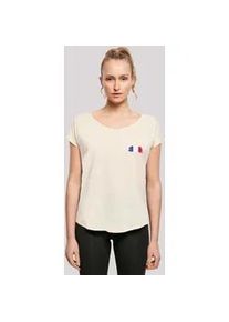 T-Shirt F4NT4STIC "France Frankreich Flagge Fahne" Gr. 4XL, beige (sandweiß) Damen Shirts Print