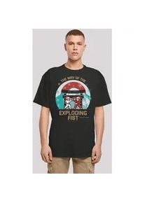 T-Shirt F4NT4STIC "Retro Gaming Way of the Exploding Fist Christmas" Gr. XS, schwarz Herren Shirts Print