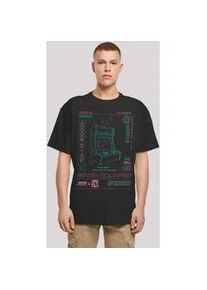 T-Shirt F4NT4STIC "Arcade attack Retro Gaming SEVENSQUARED" Gr. S, schwarz Herren Shirts Print