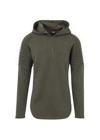 Hoodie Urban Classics "Urban Classics Herren Pleat Sleeves Terry Hoody" Gr. S, grün (olive) Herren Sweatshirts