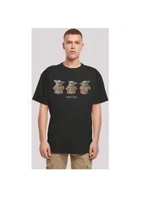 T-Shirt F4NT4STIC "Star Wars The Mandalorian Child Poses" Gr. XS, schwarz Herren Shirts Print