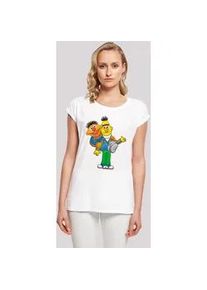 T-Shirt F4NT4STIC "Sesamstraße Ernie & Bert" Gr. XL, weiß Damen Shirts Premium Qualität, Weihnachts-Kollection