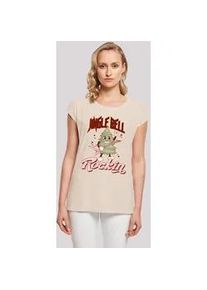 T-Shirt F4NT4STIC "Jingle Bell Rocking Weihnachten Tree" Gr. 5XL, weiß (sandweiß) Damen Shirts Premium Qualität, Weihnachts-Kollection