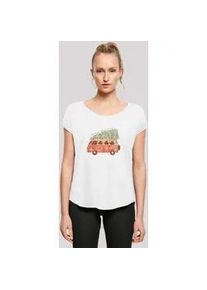 T-Shirt F4NT4STIC "Groovy Weihnachten Camper Van" Gr. 3XL, weiß Damen Shirts Premium Qualität, Weihnachts-Kollection