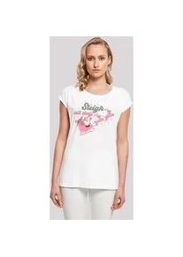 T-Shirt F4NT4STIC "Sleigh all day Santas Reindeers" Gr. S, weiß Damen Shirts Premium Qualität, Weihnachts-Kollection