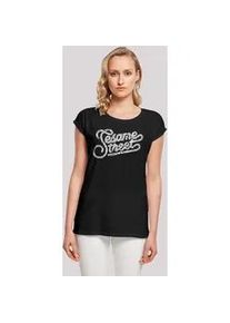 T-Shirt F4NT4STIC "Sesamstraße Lettering" Gr. 4XL, schwarz Damen Shirts Premium Qualität, Weihnachts-Kollection