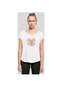 T-Shirt F4NT4STIC "Groovy Weihnachten Disco Deer" Gr. 3XL, weiß Damen Shirts Premium Qualität, Weihnachts-Kollection