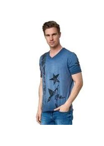 T-Shirt Rusty Neal Gr. XXXL, blau (indigo) Herren Shirts mit V-Neck