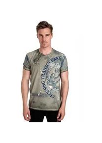 T-Shirt Rusty Neal Gr. L, grün (khaki) Herren Shirts mit plakativem Frontprint