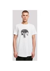 T-Shirt F4NT4STIC "Marvel Knights Punisher TV Skull" Gr. 4XL, weiß Herren Shirts Print