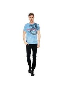 T-Shirt Rusty Neal Gr. L, blau (hellblau) Herren Shirts mit eindrucksvollem Print