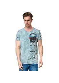 T-Shirt Rusty Neal Gr. XL, grau Herren Shirts mit verwaschenem Print