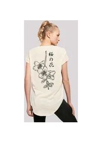 T-Shirt F4NT4STIC "Japan Flower" Gr. 3XL, beige (sandweiß) Damen Shirts Print