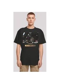 T-Shirt F4NT4STIC "Star Wars The Mandalorian Child On Board" Gr. L, schwarz Herren Shirts Print