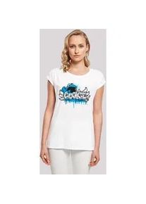 T-Shirt F4NT4STIC "Sesamstraße Cookie Fingers Graffiti" Gr. XXL, weiß Damen Shirts Premium Qualität, Weihnachts-Kollection