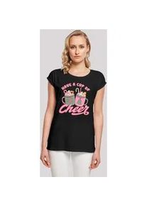 T-Shirt F4NT4STIC "Have a Cup of Cheer Weihnachten" Gr. M, schwarz Damen Shirts Premium Qualität, Weihnachts-Kollection