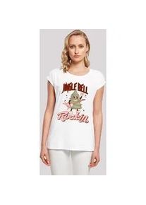 T-Shirt F4NT4STIC "Jingle Bell Rocking Weihnachten Tree" Gr. S, weiß Damen Shirts Premium Qualität, Weihnachts-Kollection