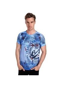 T-Shirt Rusty Neal Gr. XXL, blau (hellblau) Herren Shirts mit plakativem Frontprint