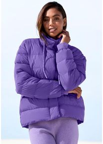 ELBSAND Steppjacke lila Gr. L/40 für Damen. Mit Logodruck. Comfort Fit