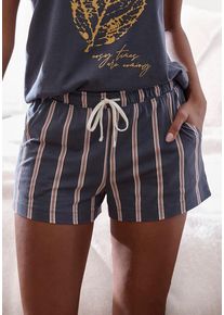 Lascana Pyjamashorts grau Gr. 40/42 für Damen. Bequem. Nachhaltig.