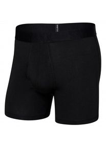 SAXX Droptemp Cooling Cotton Boxer Brief Fly Kunstfaserunterwäsche Herren (Gr S |schwarz)