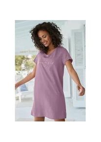 Bigshirt Vivance DREAMS Gr. 44/46, lila (mauve) Damen Shirts mit Frontdruck