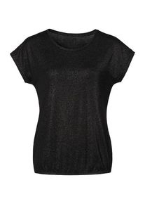 Vivance Rundhalsshirt 'mit dezentem Glitzerdruck' schwarz Gr. 32/34 für Damen. Mit Rundhals. Bequem