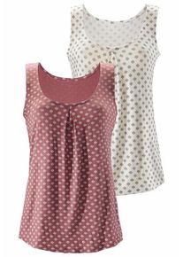 Lascana Trägertop 'mit Kellerfalte' mehrfarbig Gr. 36/38 für Damen. Mit tiefer Rundhals. Nachhaltig.