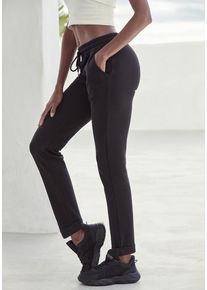 H.I.S. H.I.S Sweathose schwarz Gr. 32/34 für Damen. Mit Logostickerei, Kordelzug, Logoschriftzug. Bequem. Nachhaltig.