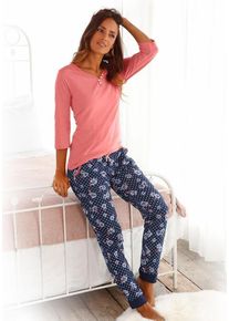 H.I.S. H.I.S Pyjama mehrfarbig Gr. 36/38 für Damen. Nachhaltig.