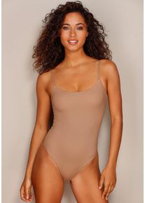 Lascana Stringbody caramel Gr. 32/34 für Damen. Ohne Bügel. Sehr Figurbetont. Nachhaltig.