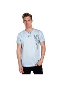 T-Shirt Rusty Neal Gr. XXL, blau (hellblau) Herren Shirts mit schicker Knopfleiste