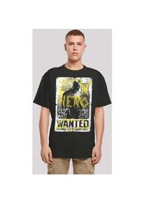 T-Shirt F4NT4STIC "Batman v Superman Superheld Wanted Poster" Gr. XL, schwarz Herren Shirts Print