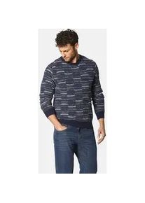 Rundhalspullover Babista "Pullover LIVIBELTI" Gr. M, blau (blau gemustert) Herren Pullover