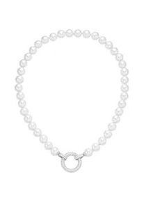 Collier Lady Halsketten Gr. 45, Perlen, L: 45cm, weiß Damen