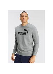 Langarmshirt Puma "ESS BIG LOGO CREW TR" Gr. XL, grau (medium gray heather) Herren Shirts