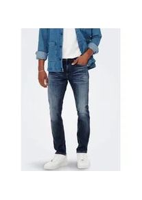 Only & Sons Straight-Jeans ONLY & SONS "ONSWEFT REGULAR WB 0021 TAI DNM NOOS" Gr. 32, Länge 34, blau (blau denim) Herren Jeans im 4-Pocket-Style