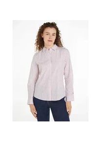 Hemdbluse Tommy Hilfiger "STRIPE REGULAR SHIRT" Gr. 42, pink (classic shirting stp, pink) Damen Blusen mit Streifendessin