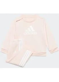 Trainingsanzug Adidas SPORTSWEAR "I BOS Jog FT" Gr. 68, rosa (sandy pink, weiß) Kinder Sportanzüge