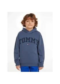 Kapuzensweatshirt Tommy Hilfiger "VARSITY EMBROIDERY HOODIE" Gr. 12 (152), blau (aegean sea) Jungen Sweatshirts Kinder bis 16 Jahre