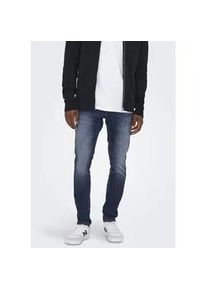 Only & Sons Slim-fit-Jeans ONLY & SONS "ONSLOOM SLIM LBD 8263 AZG DNM NOOS" Gr. 34, Länge 34, blau (blau denim) Herren Jeans