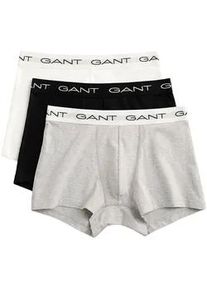 Boxershorts Gant Gr. L, grau (grau melange) Herren Unterhosen mit elastischem Logobund