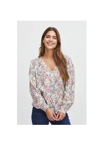 Langarmbluse Fransa "Fransa FRFlowy" Gr. M, beige (birch ao23 mini flower) Damen Blusen