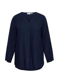 Langarmbluse Fransa "Langarmbluse FPCoya" Gr. 46, blau (medieval blau) Damen Blusen